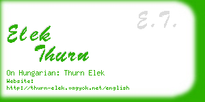 elek thurn business card